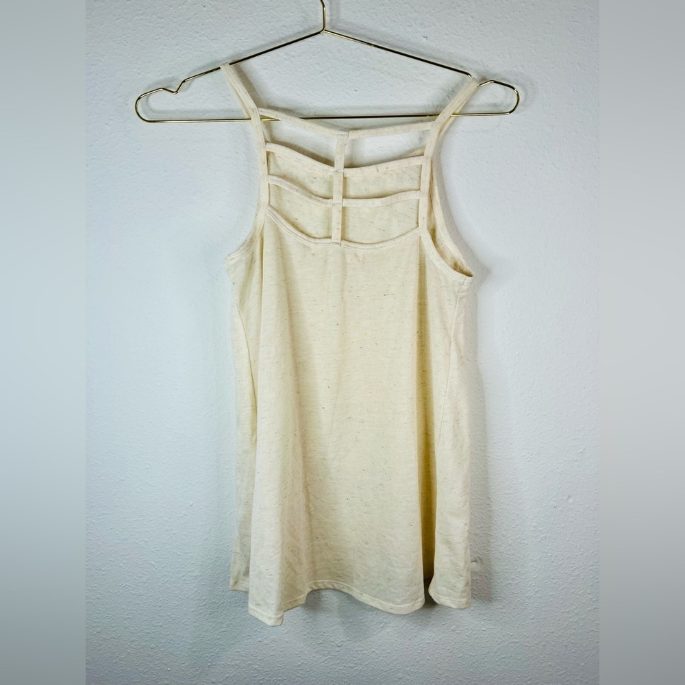 Rewind Women’s Small Ivory Embroidered Tank Top Boho Sleeveless Floral Detail - Picture 7 of 15